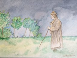 Berger avant l'orage AQUARELLE