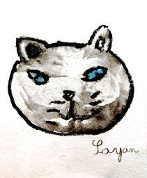 par Sayan (8ans). Chat craie 260829