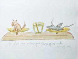 Un chien vaut mieux que deux gros rats AQUARELLE inkscape yc fonds - JPG
