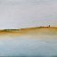 Homme et 3 chiens sur dune 1980