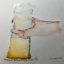 Marquer d'une bière blanche