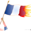 drapeau en flammes
