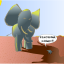 éléphant et souris au soleil