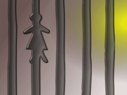 femme sortant des barreaux