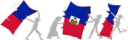 Haïti - drapeau rassemblé