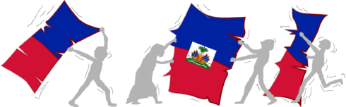 Haïti - drapeau rassemblé