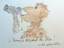 l'homme descend du vin